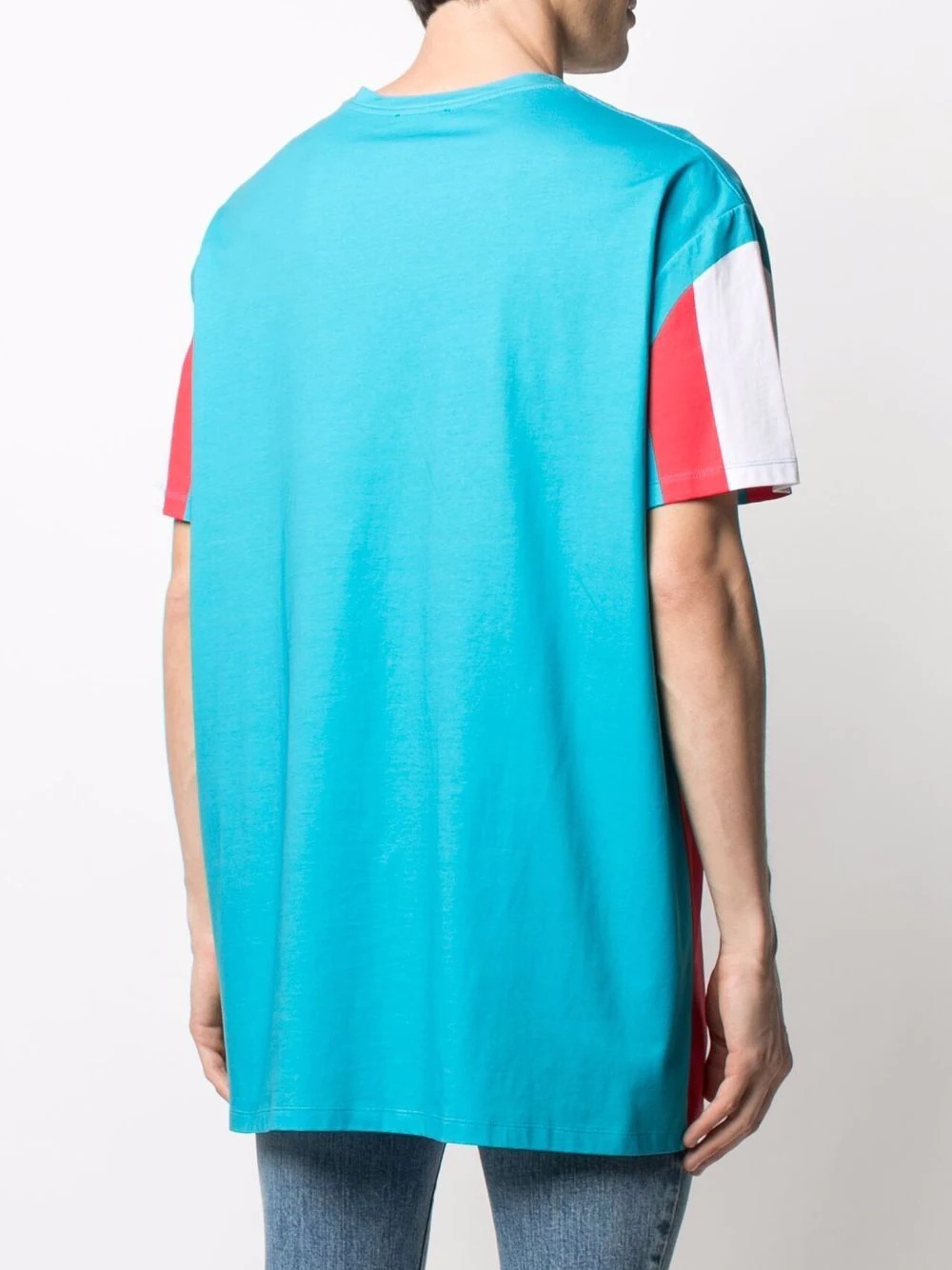 logo-print colour-block T-shirt - 4