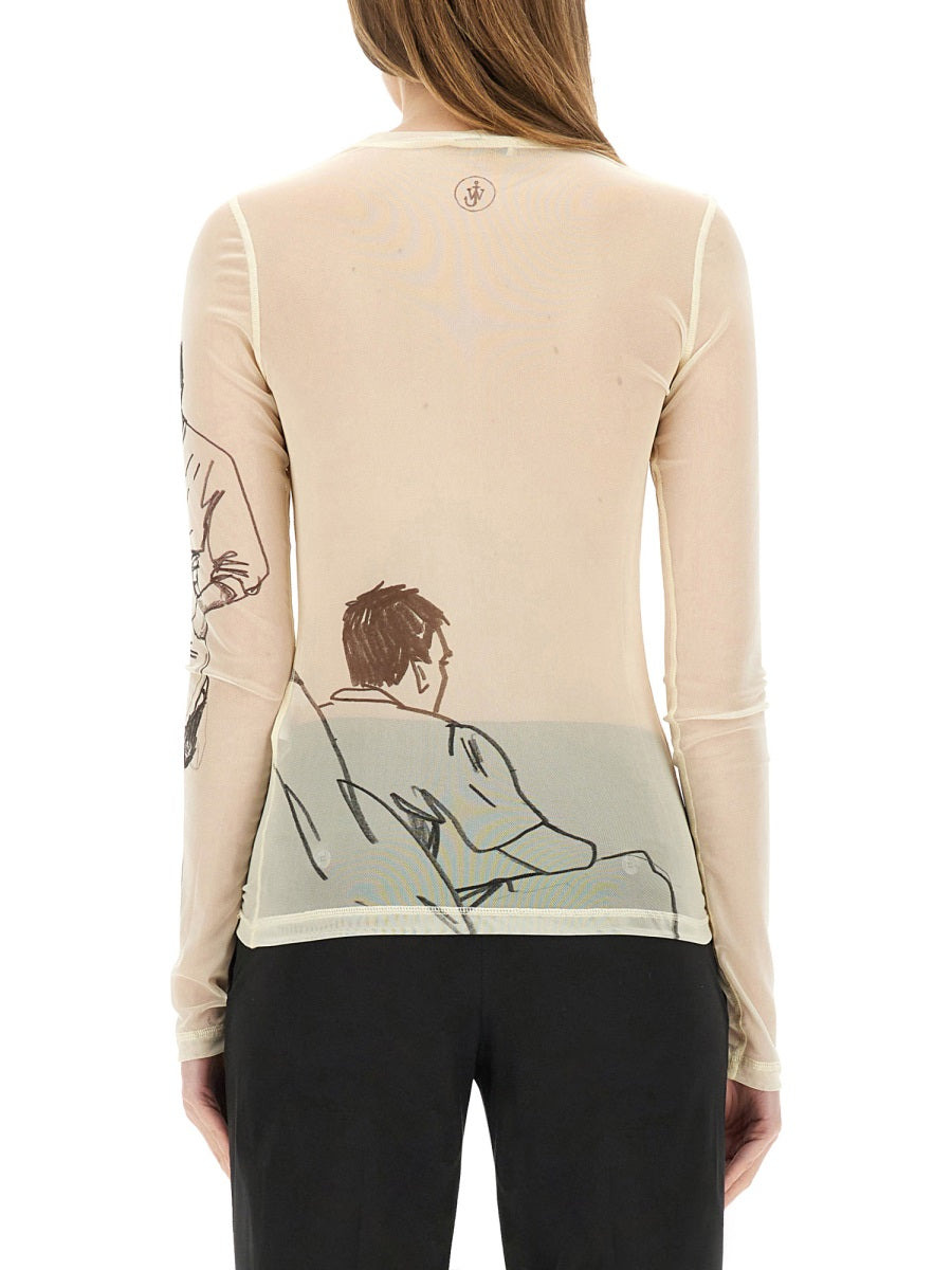 Transparent Top With Print - 3