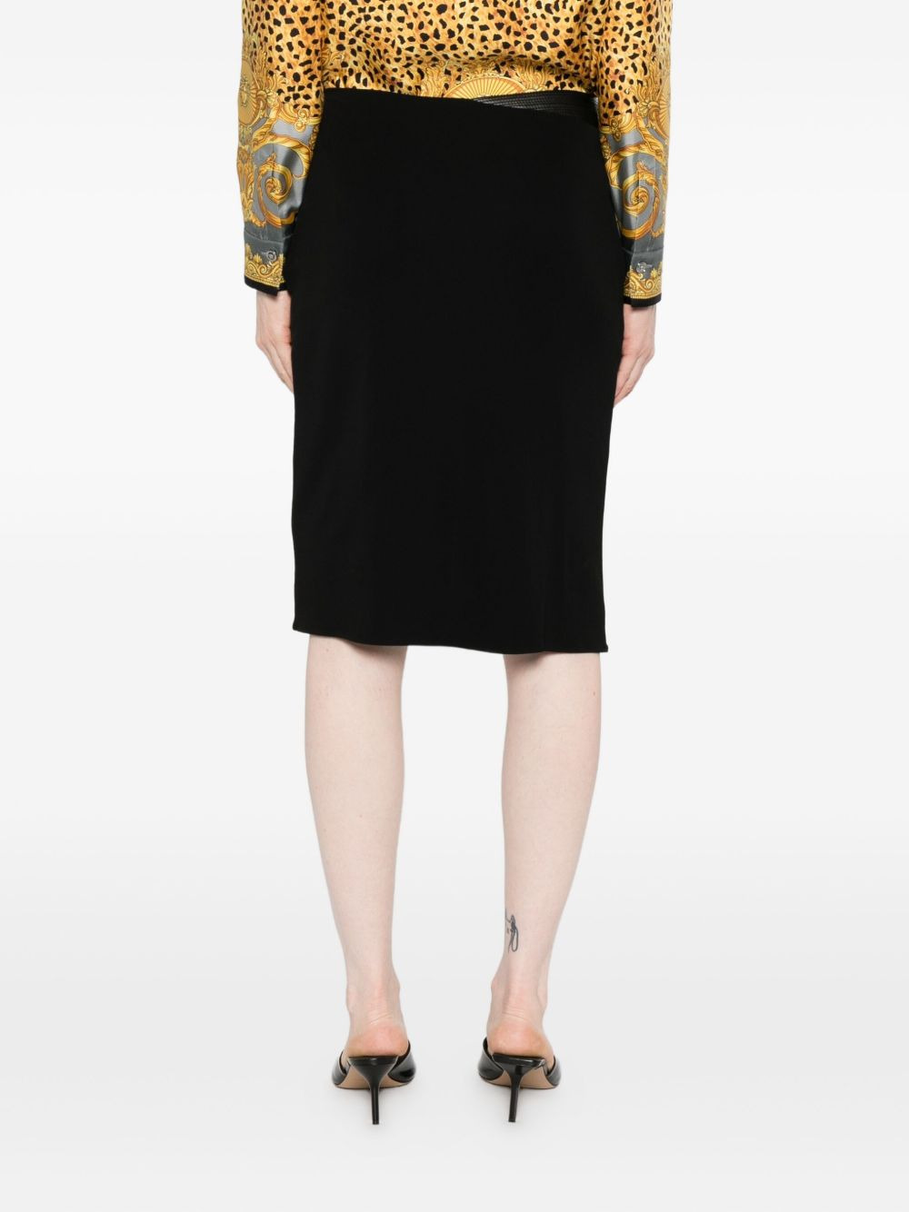 embellished draped skirt - 4