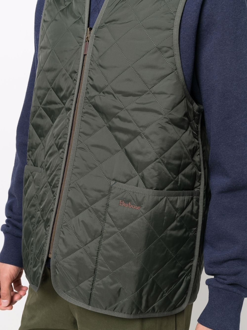 quilted pouch-pocket gilet - 5