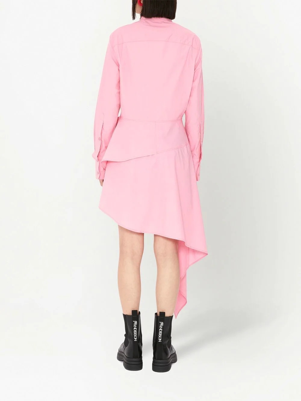 asymmetric peplum shirt dress - 4