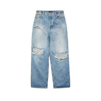 BALENCIAGA Destroyed Super Large Baggy Pants in Blue