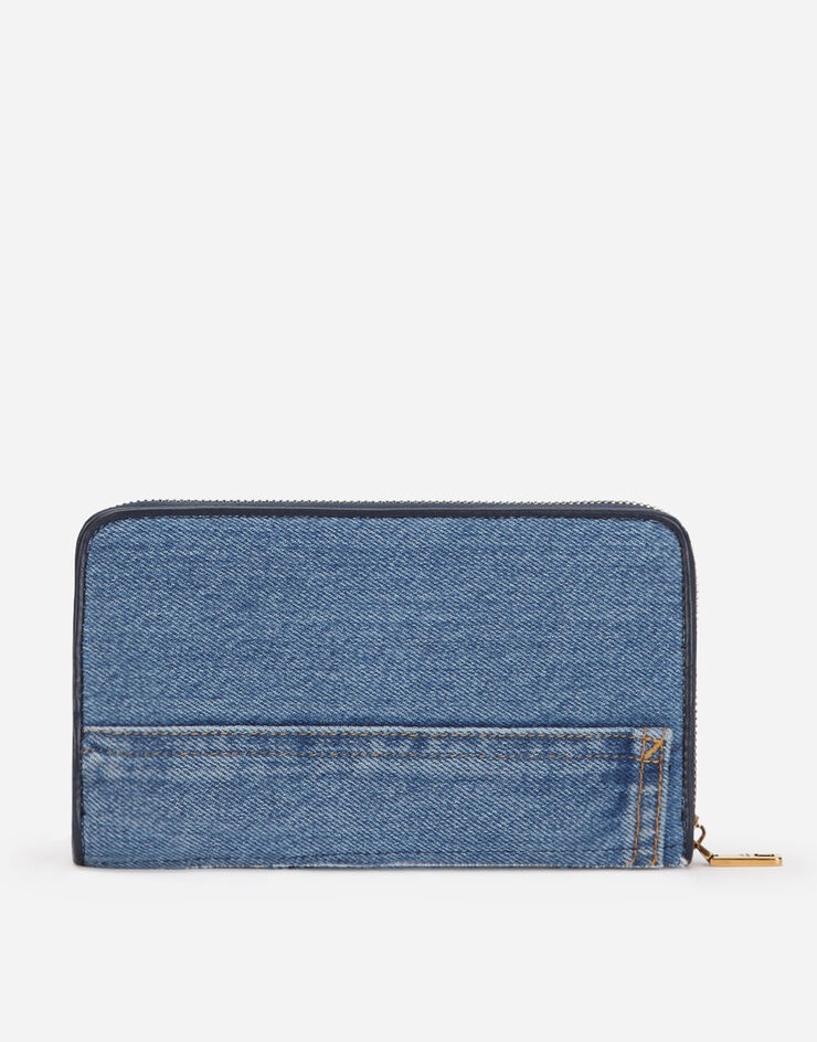 Zip-around Devotion wallet in patchwork denim - 3