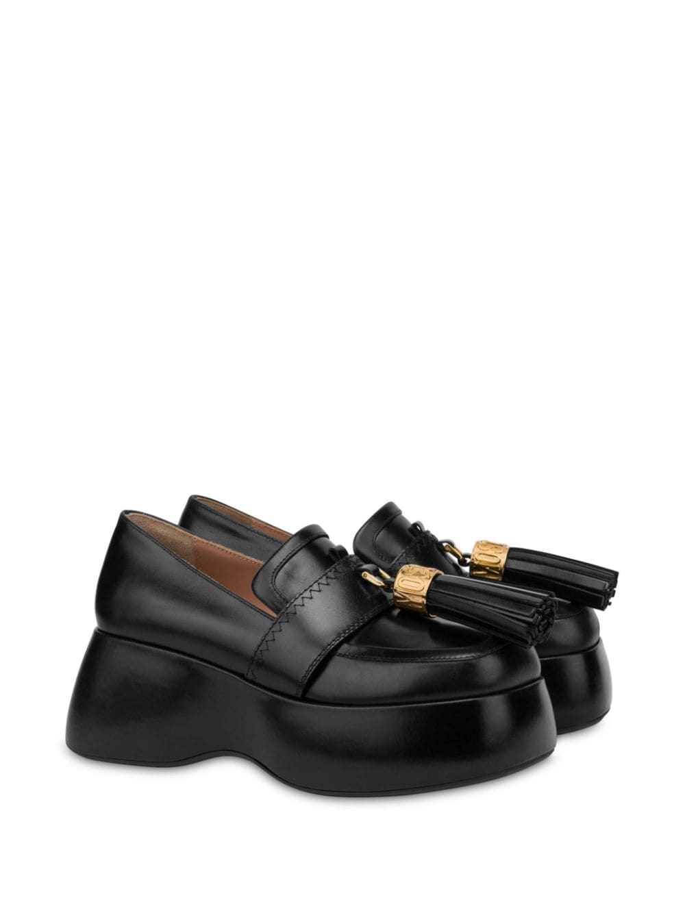 tassel-charm leather loafers - 2