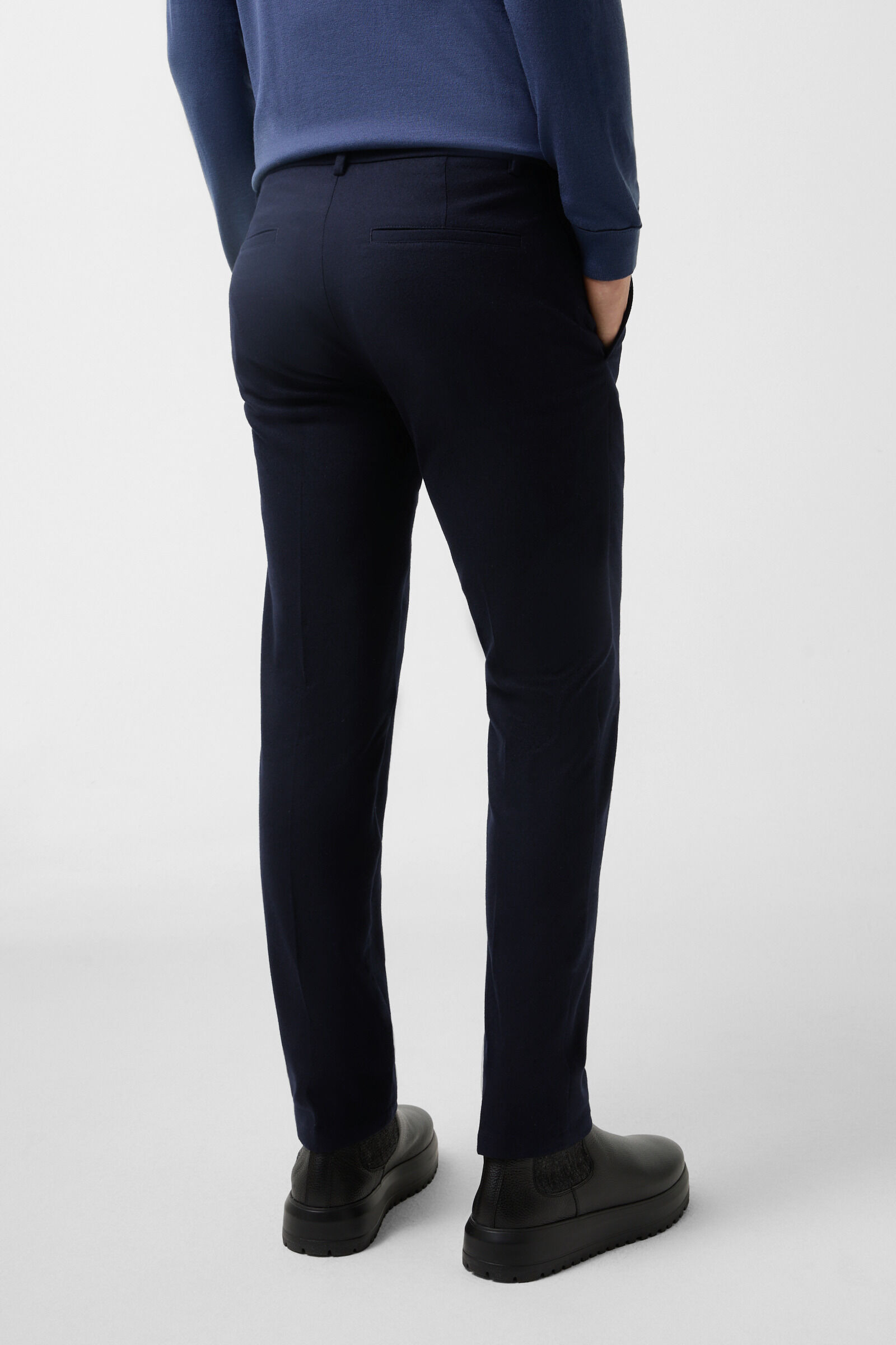 Riley Business flannel pants in Navy blue - 3