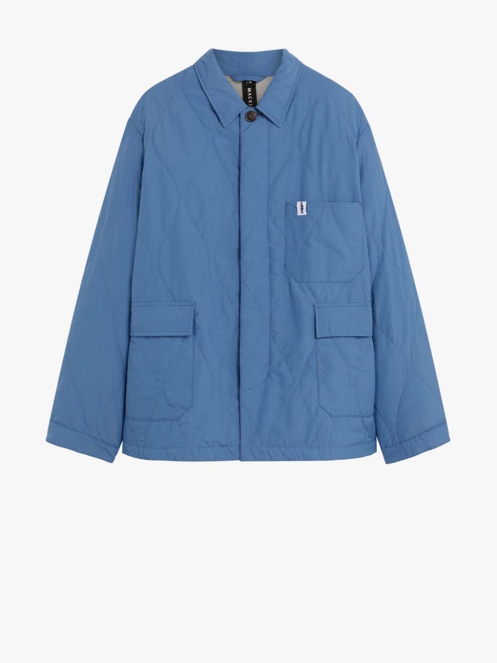SEESUCKER CHORE SKY BLUE QUILTED JACKET | GQM-215 - 1