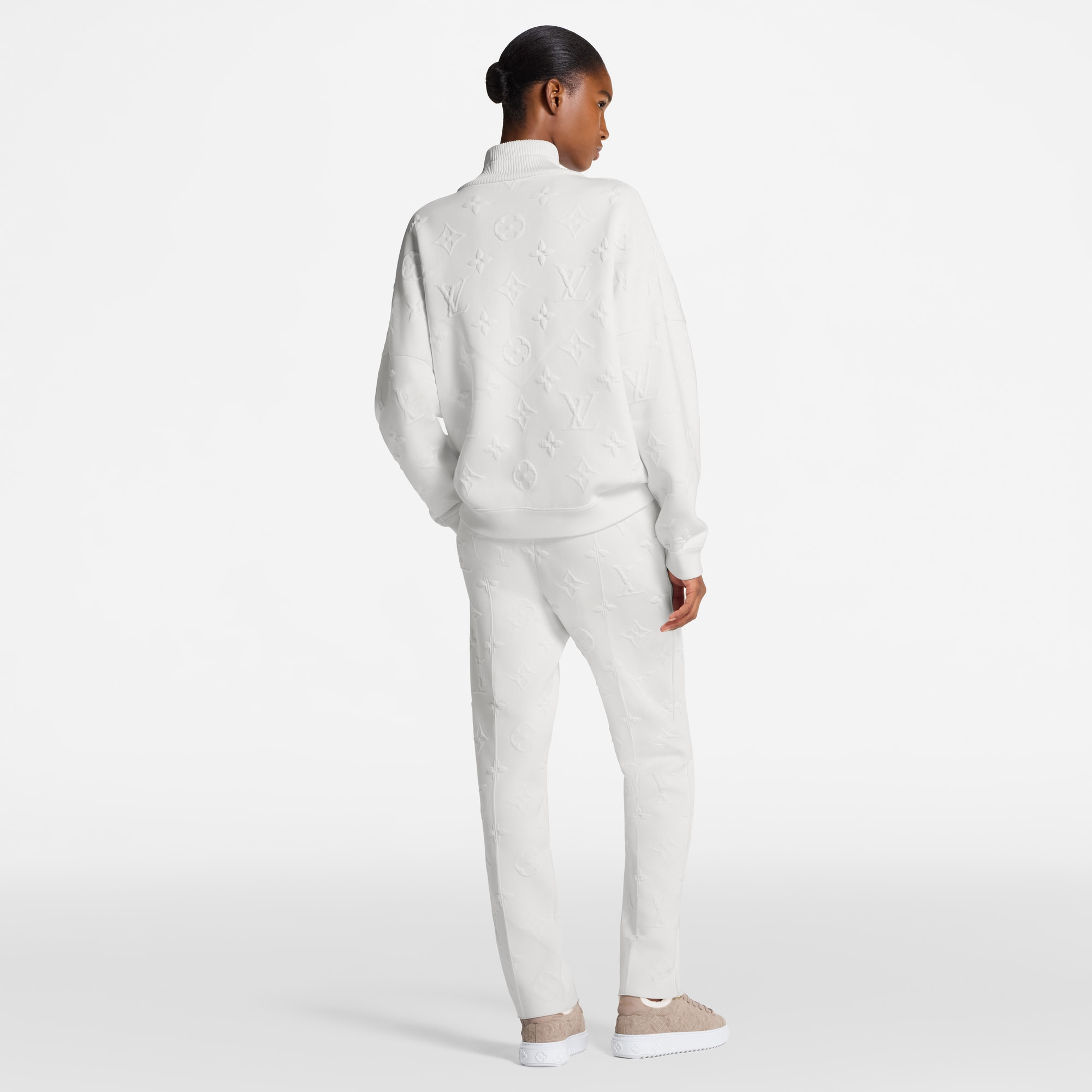 3D Monogram Ribbed Neck Sweater - 5