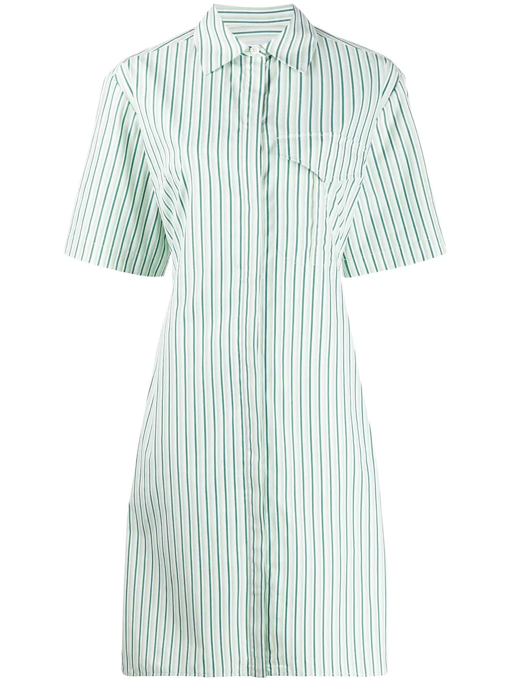 striped shirt dress - 1