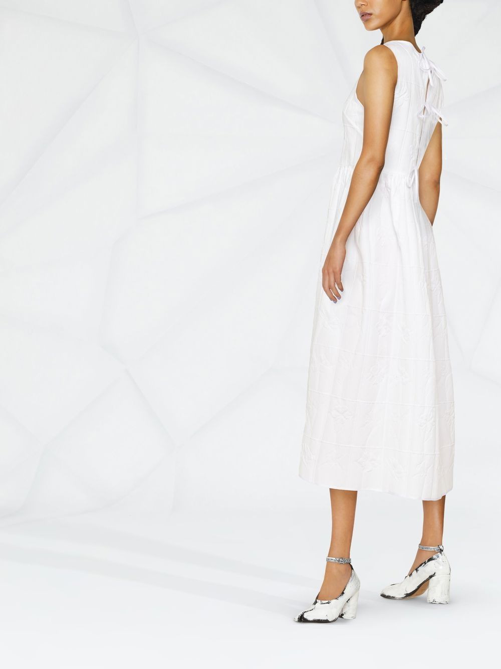 Ditte checked floral midi dress - 3