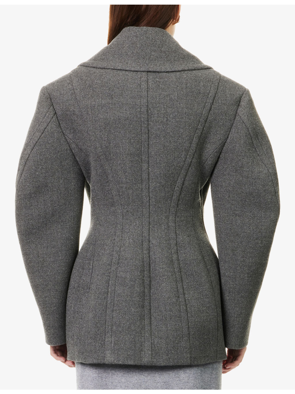 Double-Breasted Notch-Lapels Wool And Silk Coat - 4