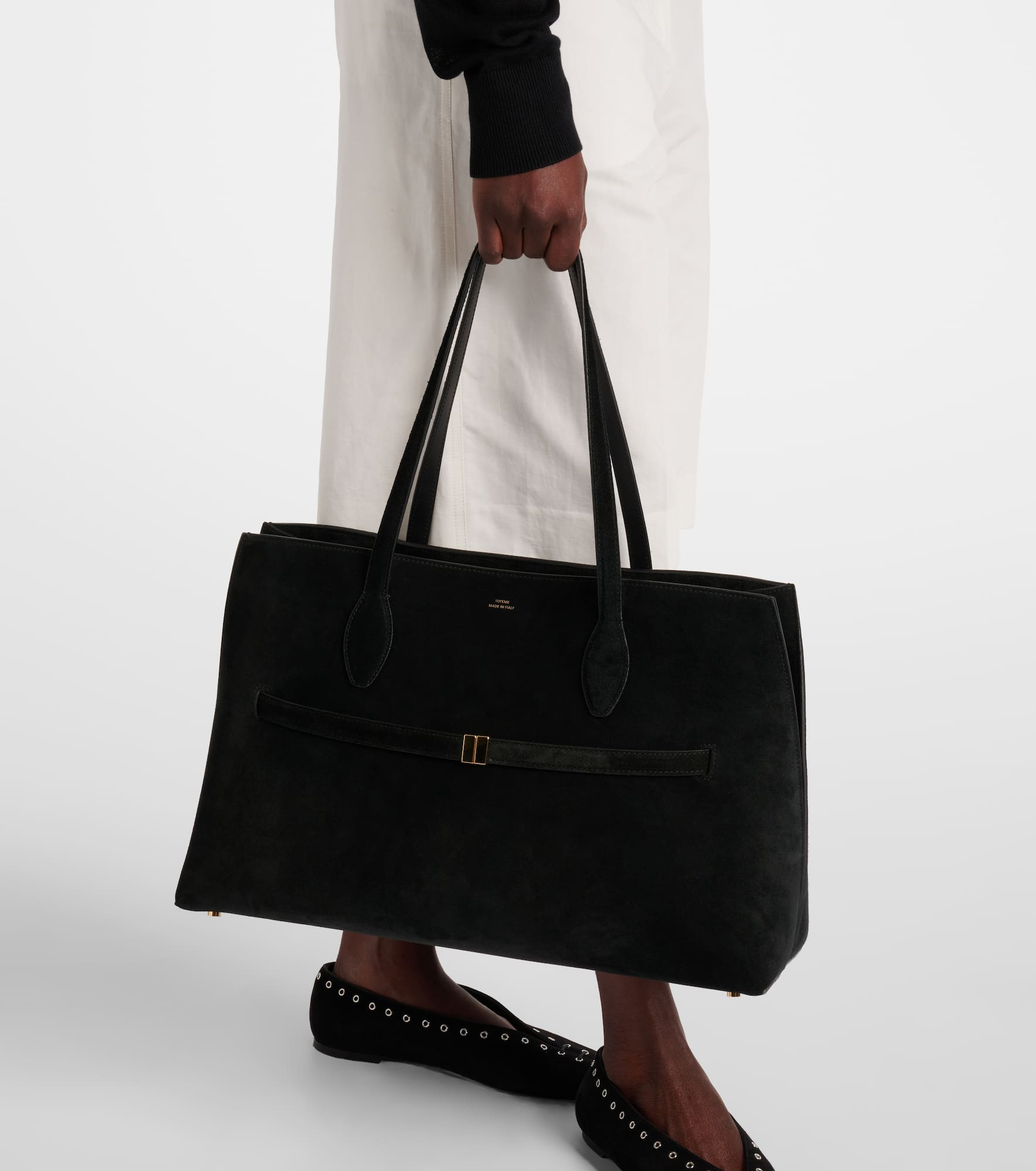 Large suede tote bag - 5
