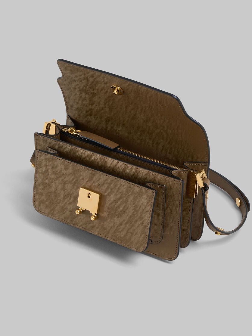 TRUNK BAG E/W IN BROWN SAFFIANO LEATHER - 3