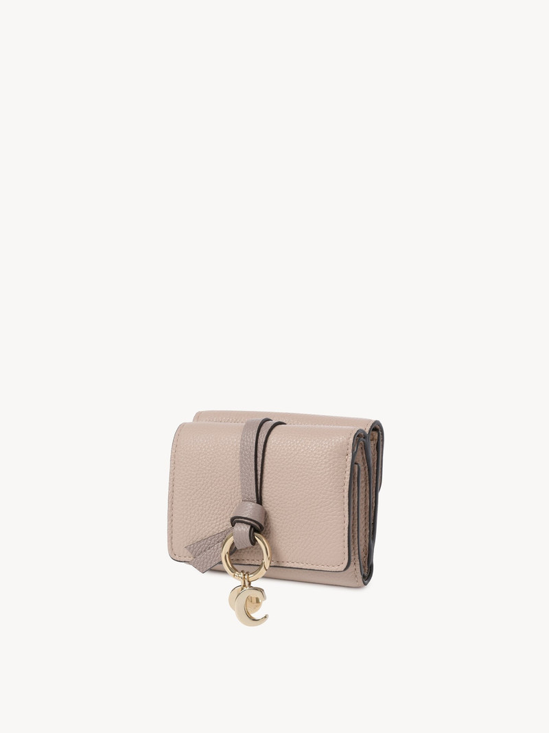 Chloé MINI ALPHABET TRI-FOLD IN GRAINED LEATHER outlook
