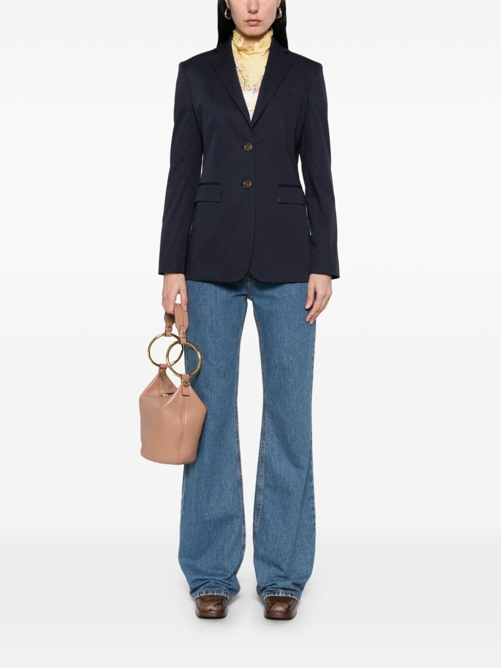 gabardine blazer - 2
