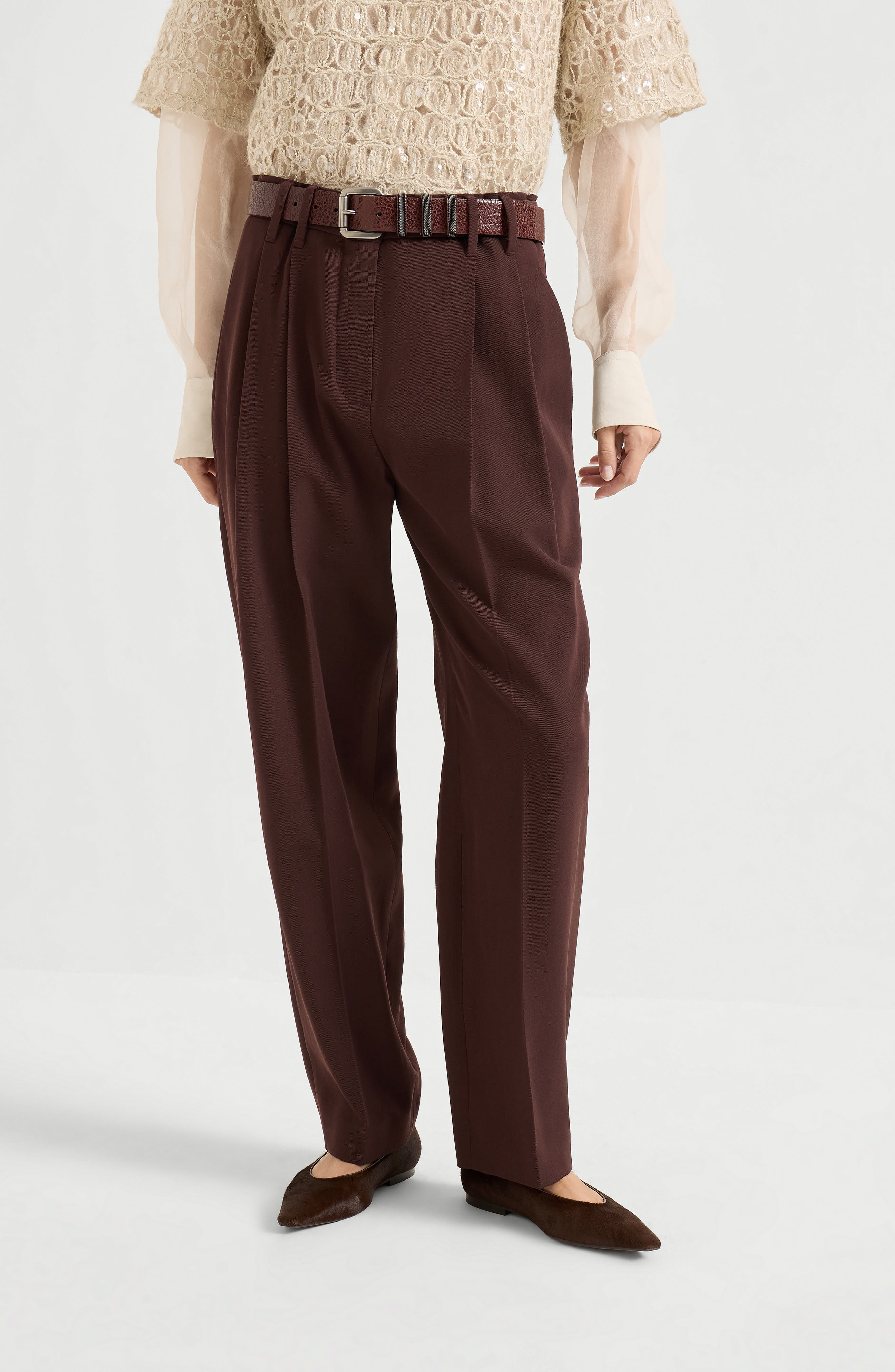 Brunello Cucinelli Slouchy trousers in Burgundy at Nordstrom - 2