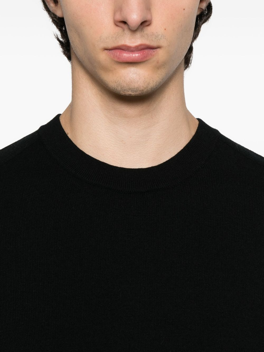 logo-patch crew-neck sweater - 5