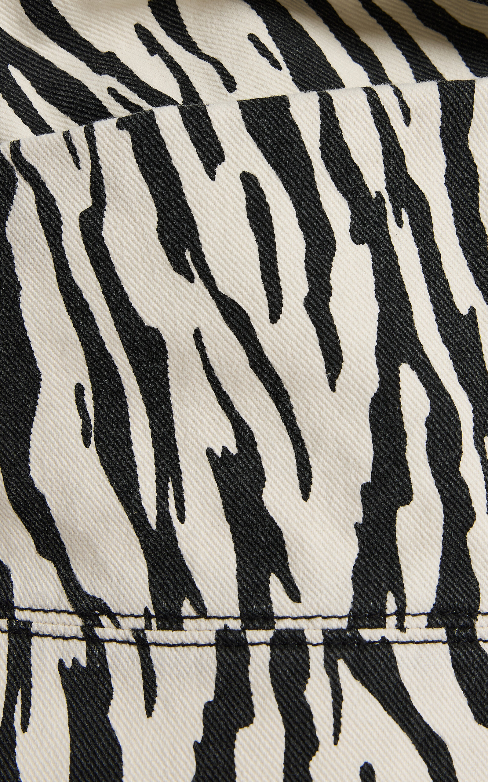 Printed Denim Top black/white - 5