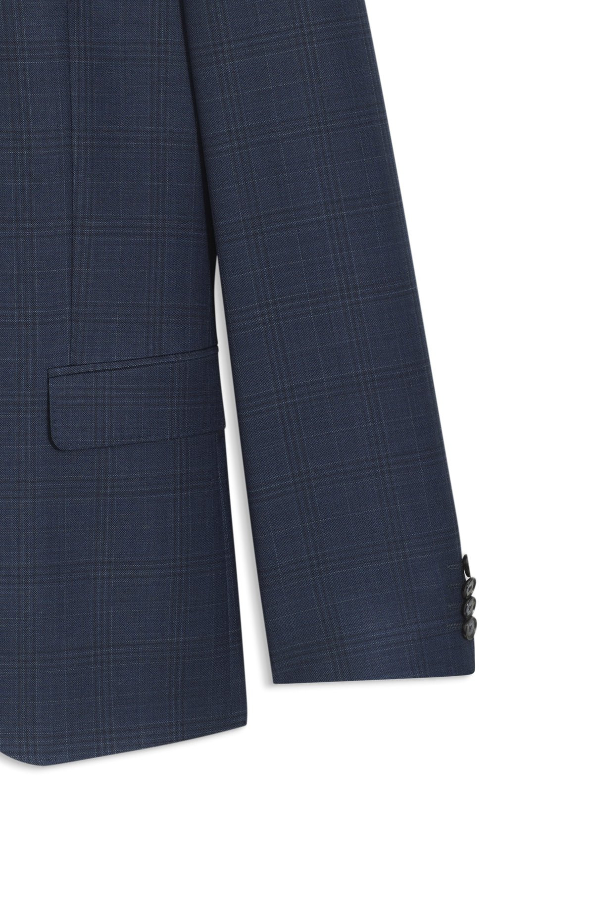 SLIM-FIT THREE-PIECE SUIT IN CHECKED WOOL - 9