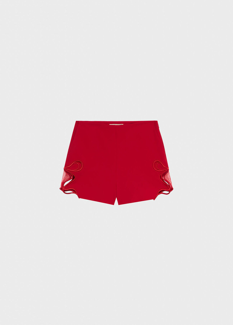 CADY SHORTS WITH INTARSIA EMBROIDERY - 1
