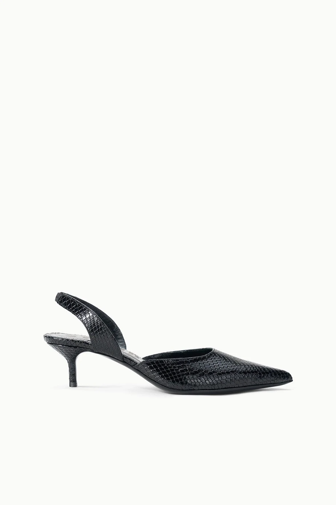 STAUD SEBASTIAN SLINGBACK BLACK SNAKE - 1