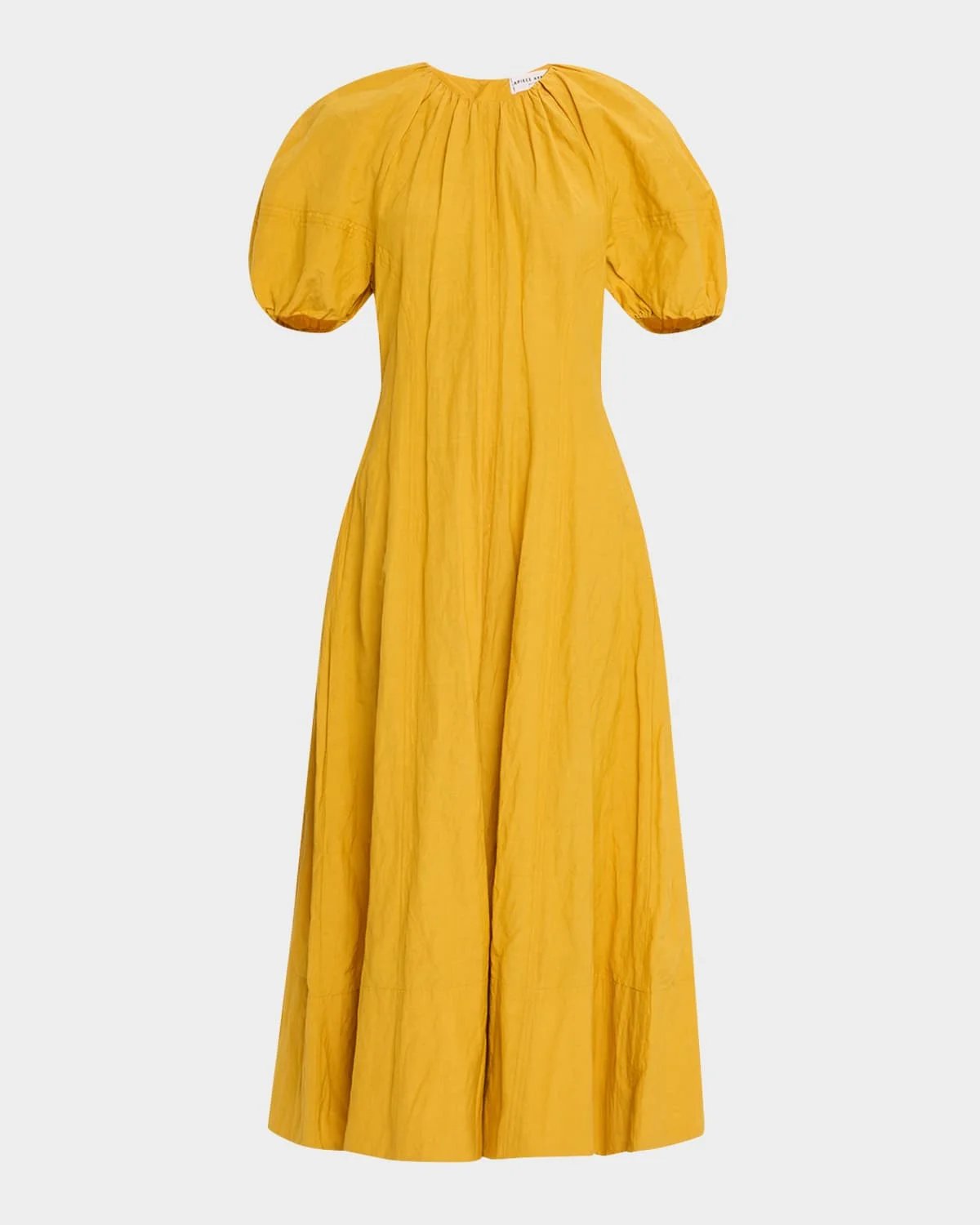 Antonella Blouson-Sleeve Ruched Maxi Dress - 1