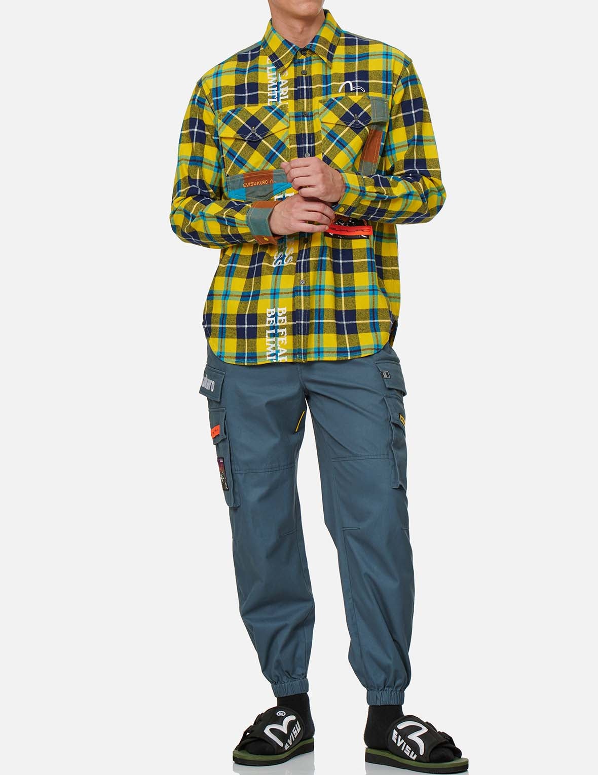 Logo and Seagull Embroidered Cargo Pants - 6