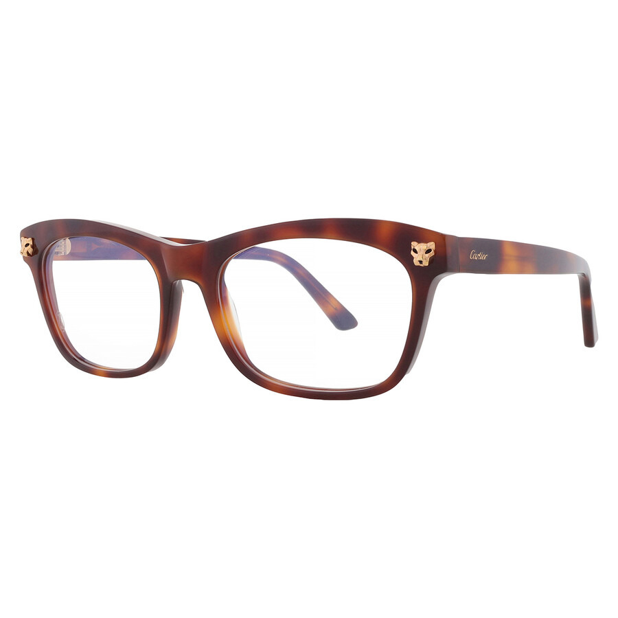 Cartier Demo Rectangular Ladies Eyeglasses CT0144O 006 54 - 2