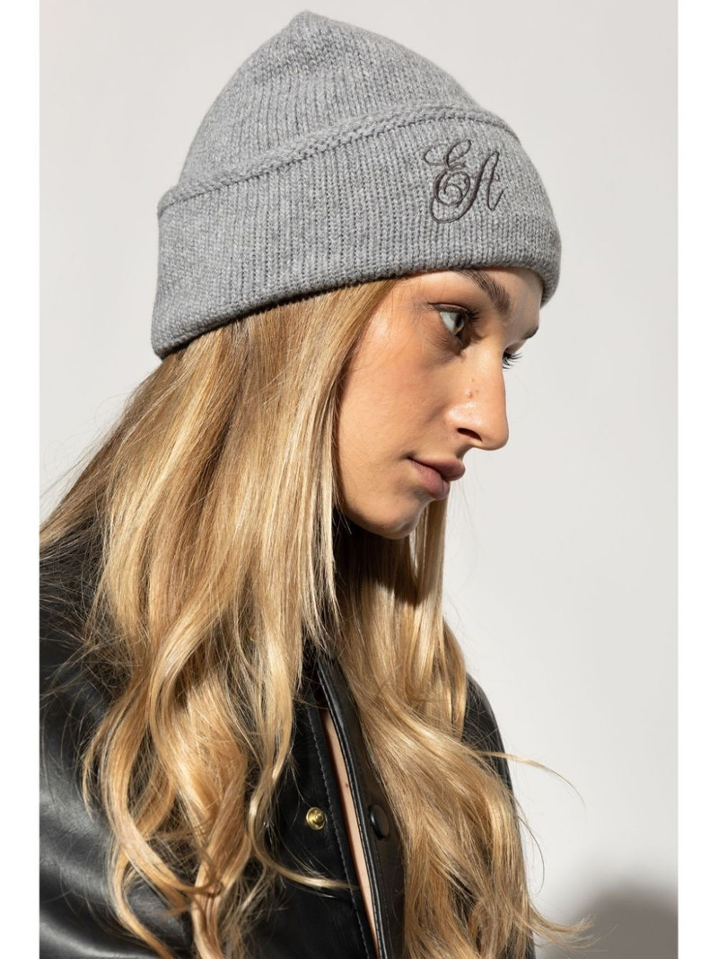 EMPORIO ARMANI embroidered-logo wool beanie outlook