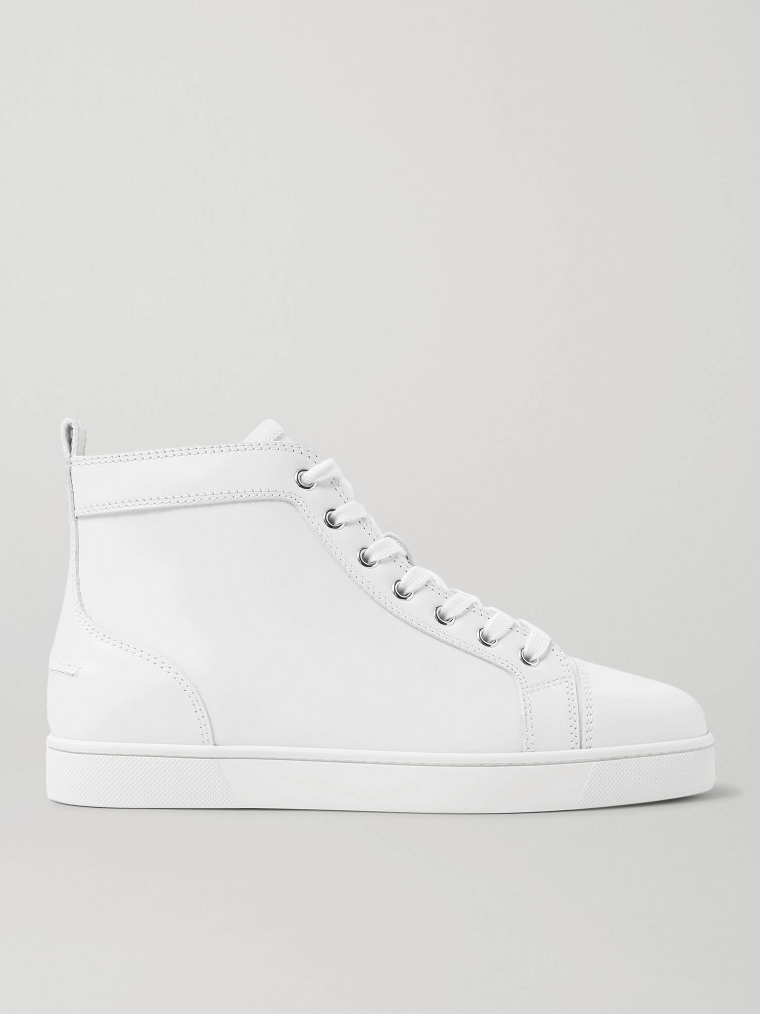 Louis Leather High-Top Sneakers White - 1