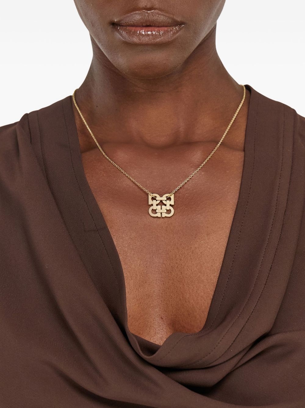 logo-pendant necklace - 2