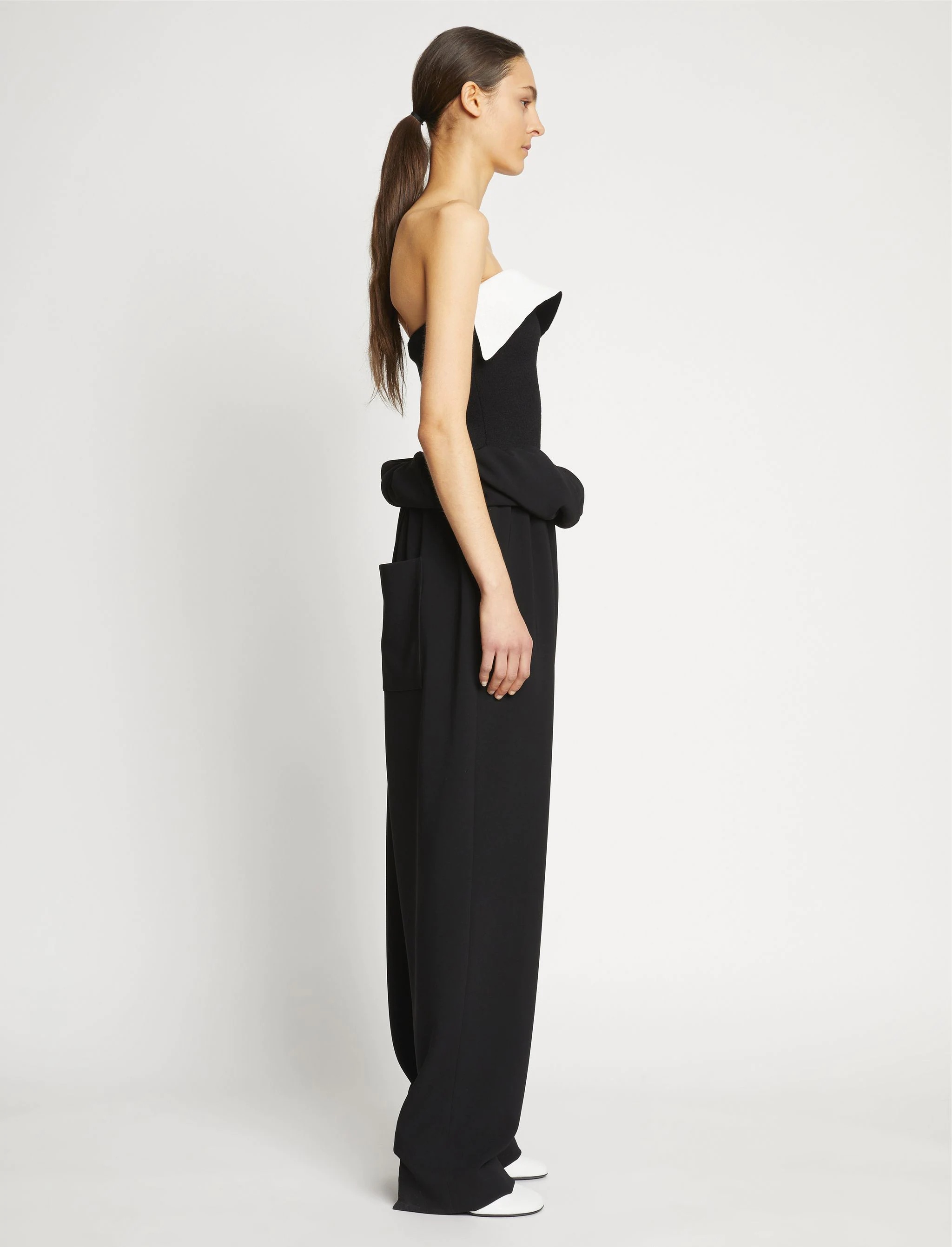Textured Viscose Strapless Knit Top - 4