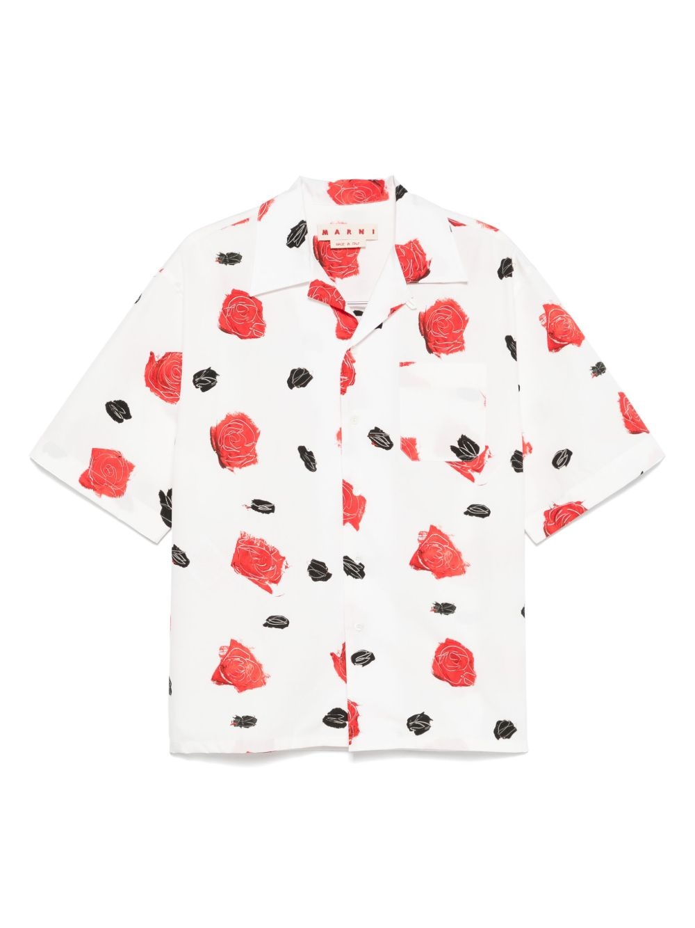 flower-print shirt - 1