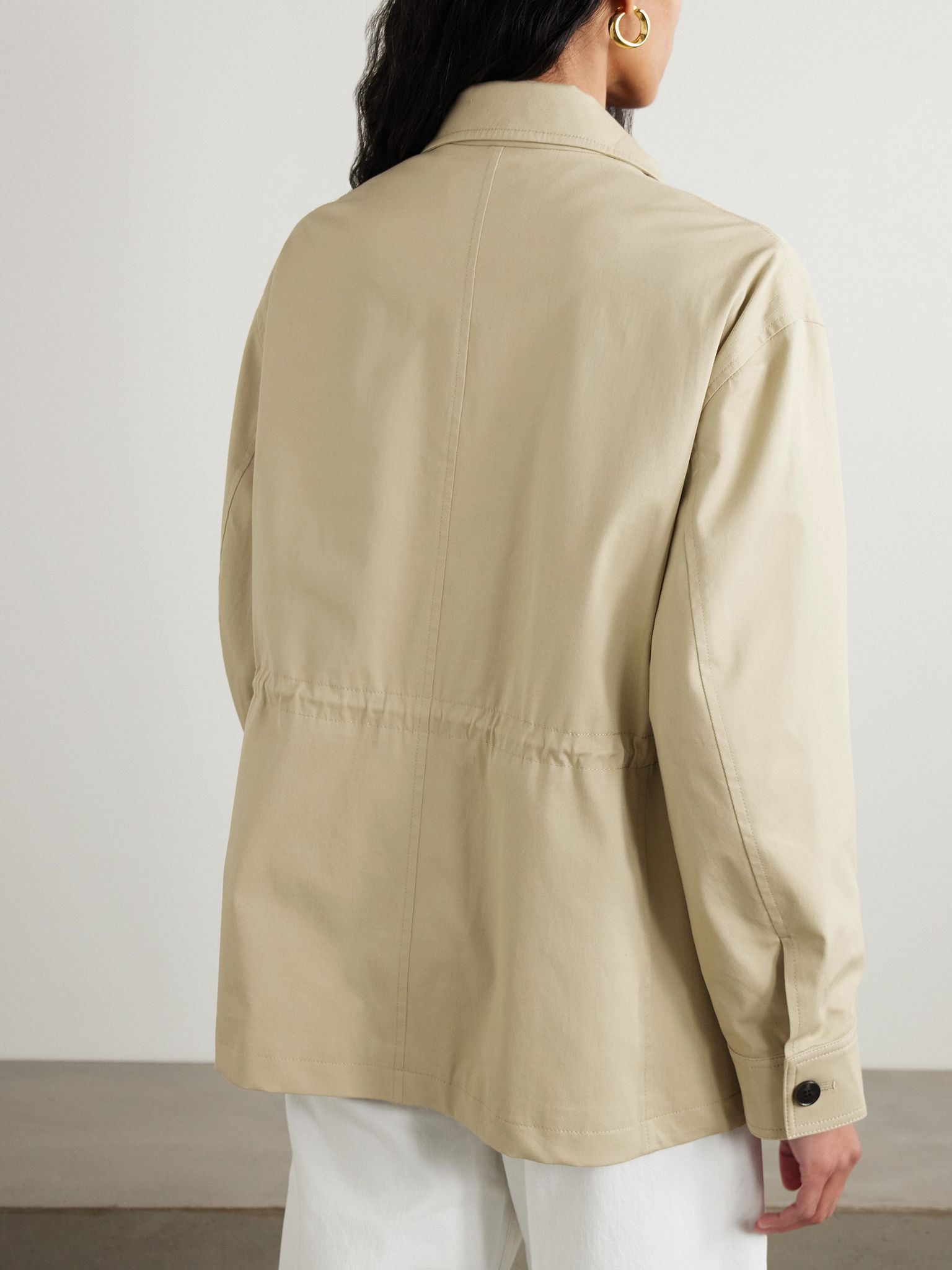 Paretti cotton-blend twill jacket Beige - 4