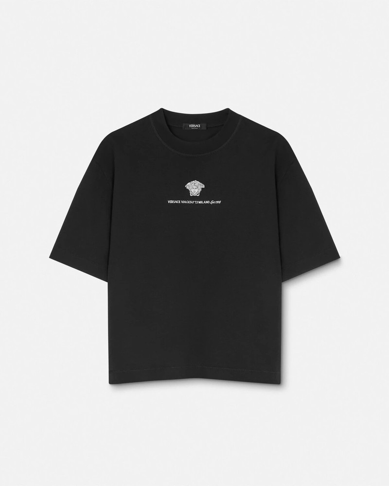 Embroidered Medusa Milano T-Shirt - 1