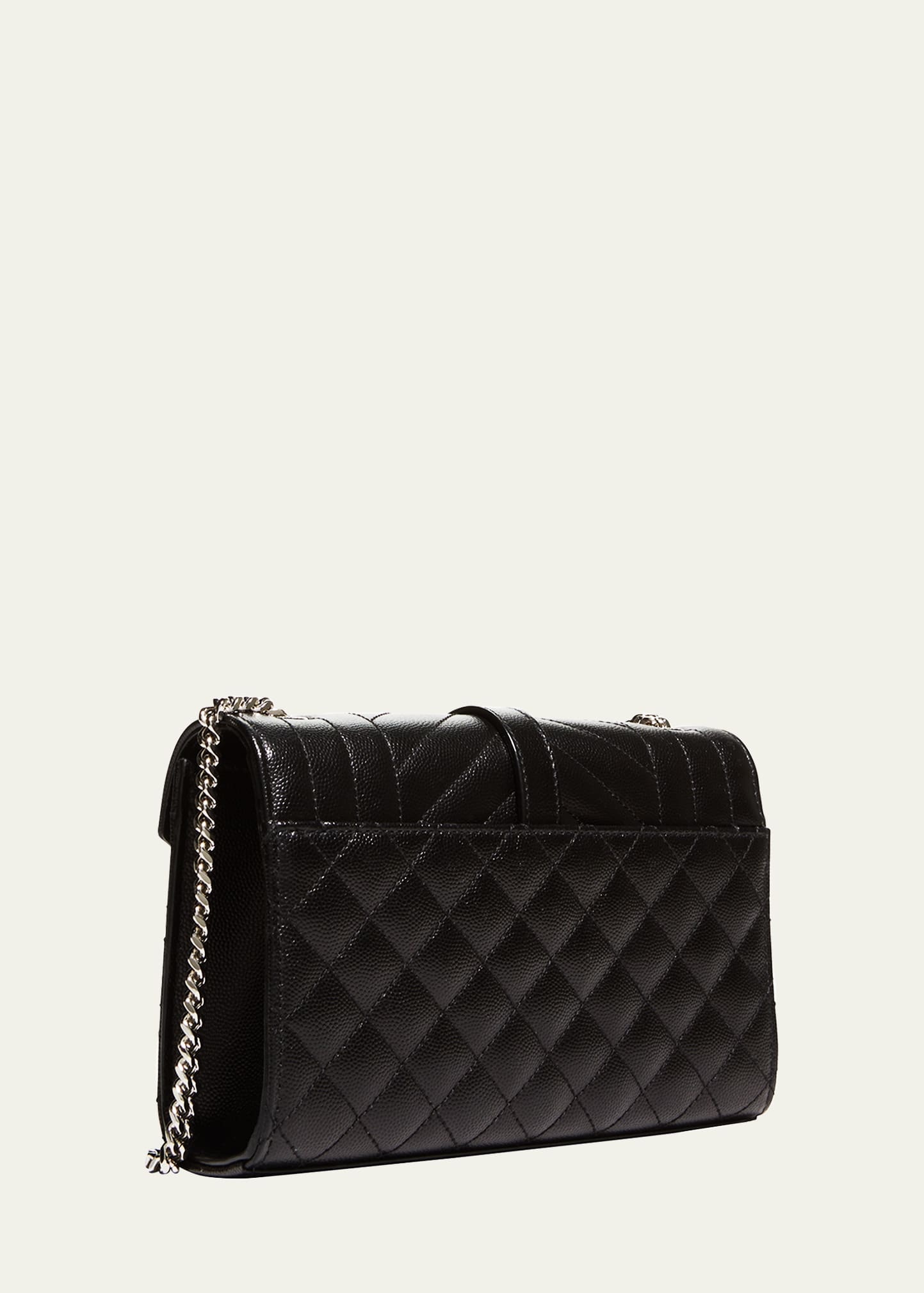 Small YSL Monogram Leather Satchel Bag - 4