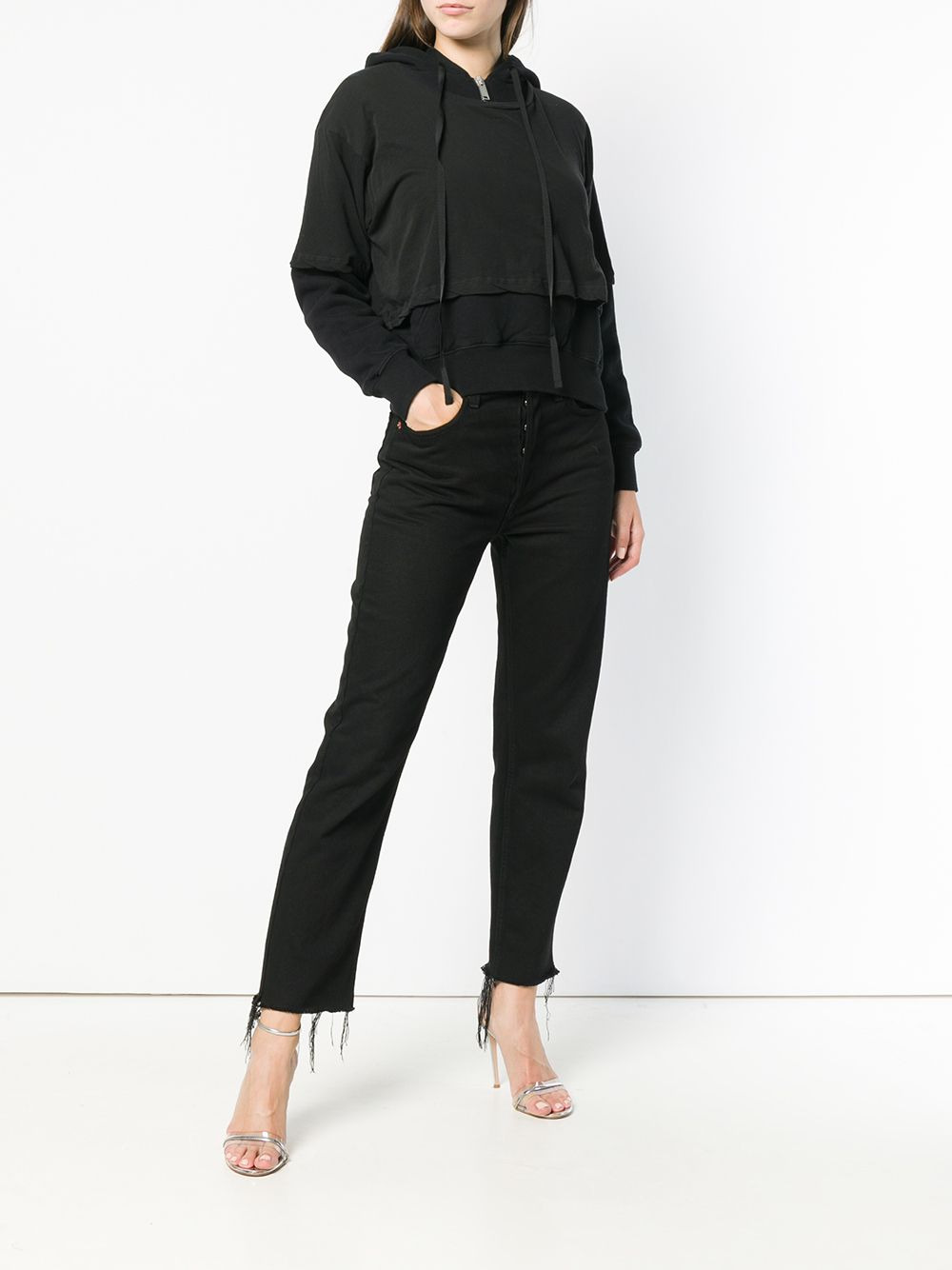 T-shirt layered hoodie - 2