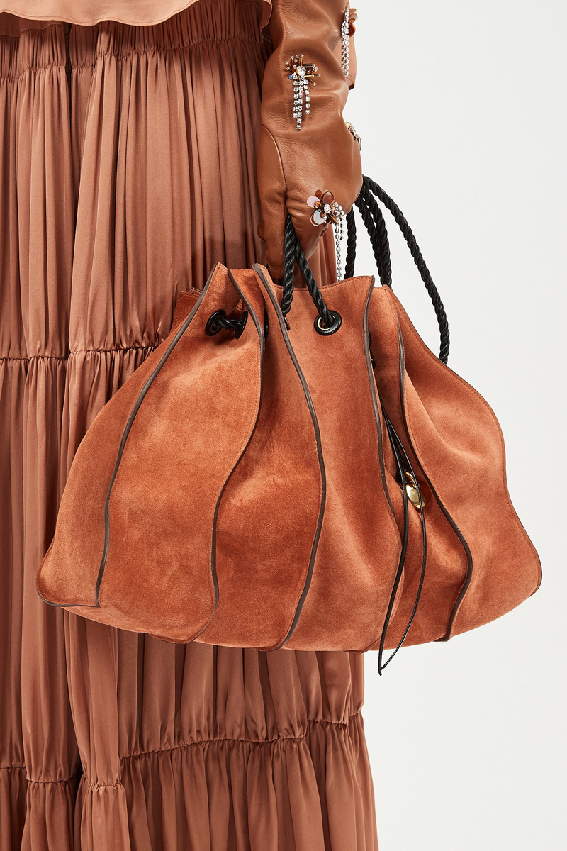 ULLA JOHNSON Adria Pleated Wave Tote outlook