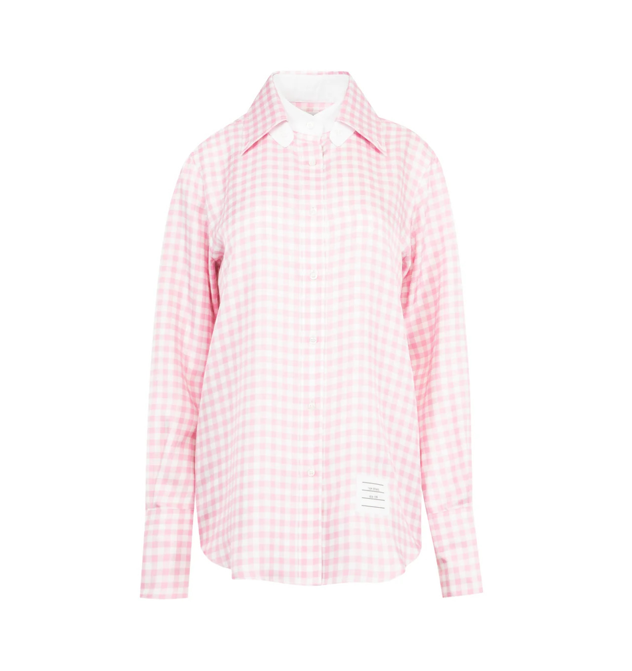 SILK TWILL GINGHAM SHIRT - 1