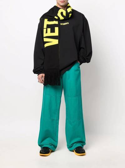 VETEMENTS Double-logo merino scarf outlook