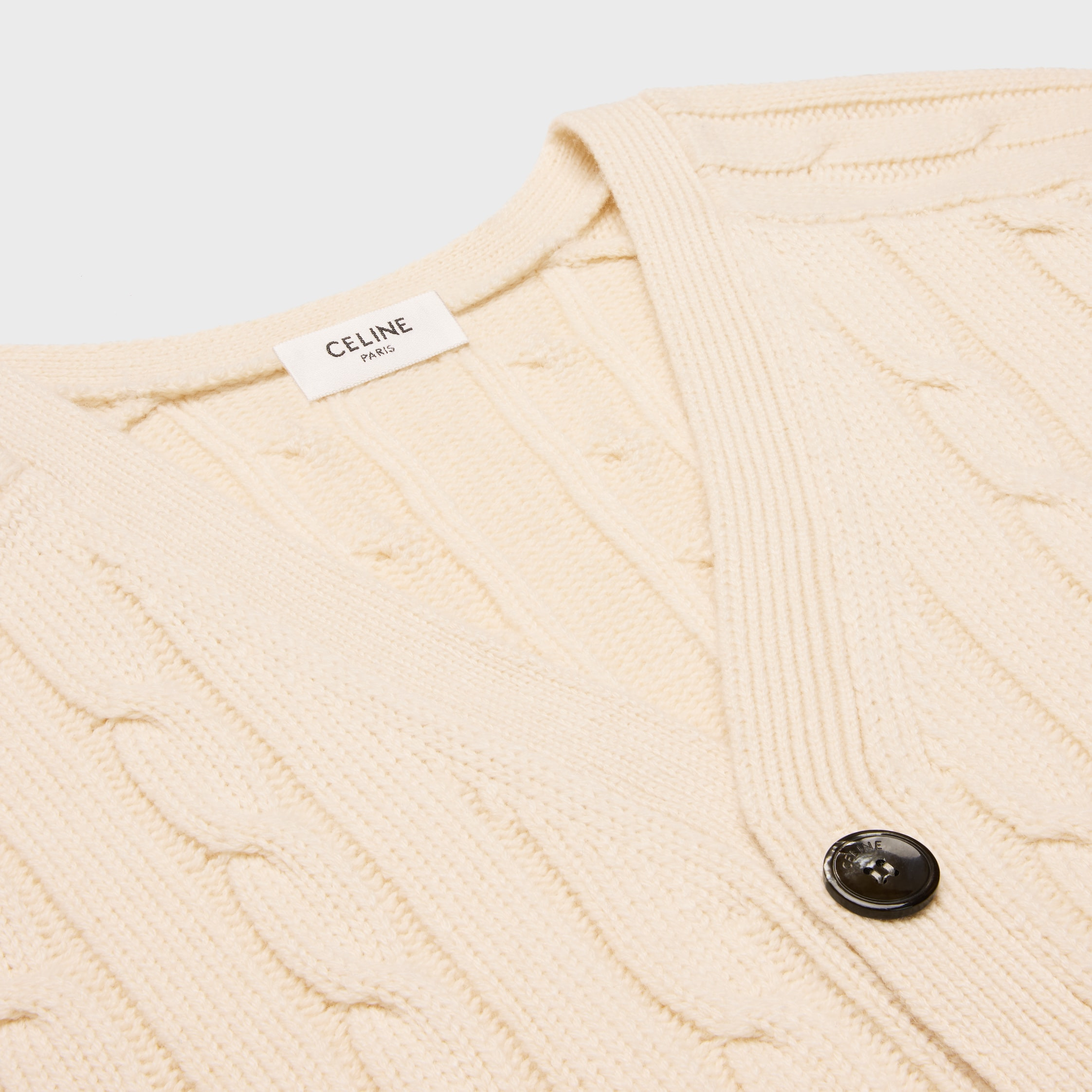 cable-knit triomphe cardigan in cashmere - 3