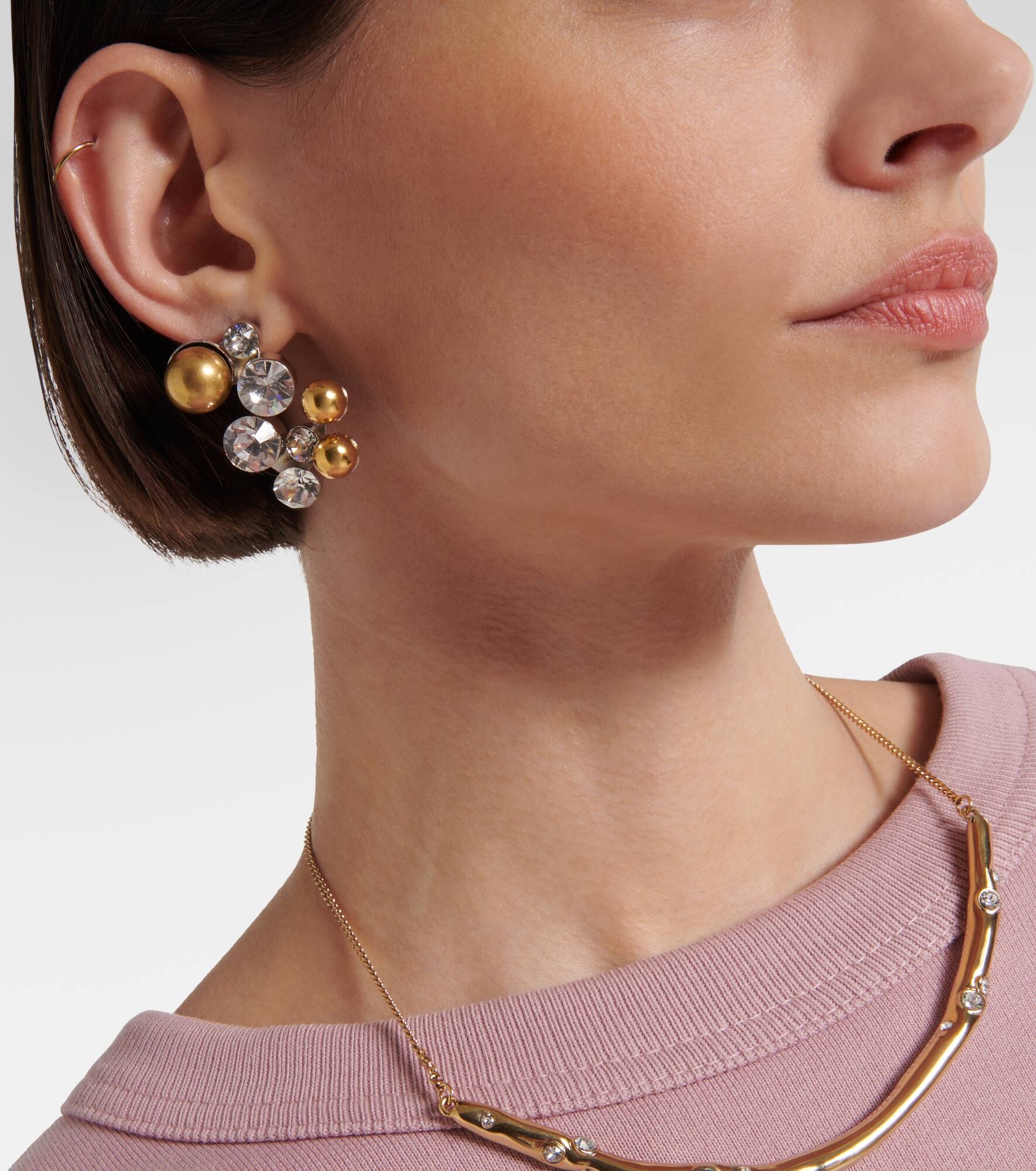 Crystal-embellished stud earrings - 3