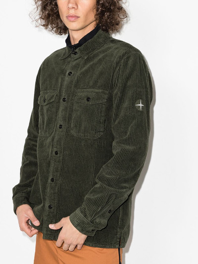 Stone Island buttoned corduroy shirt outlook