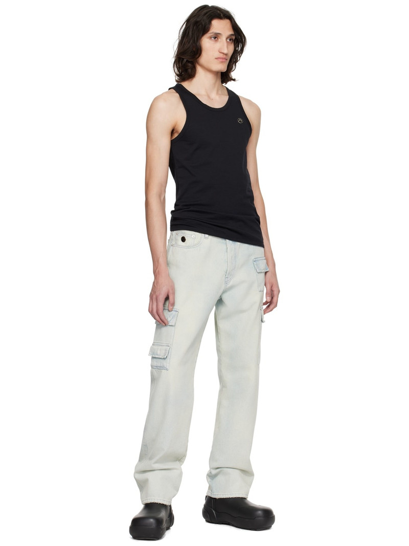 Ambush Blue Slim Denim Cargo Pants outlook