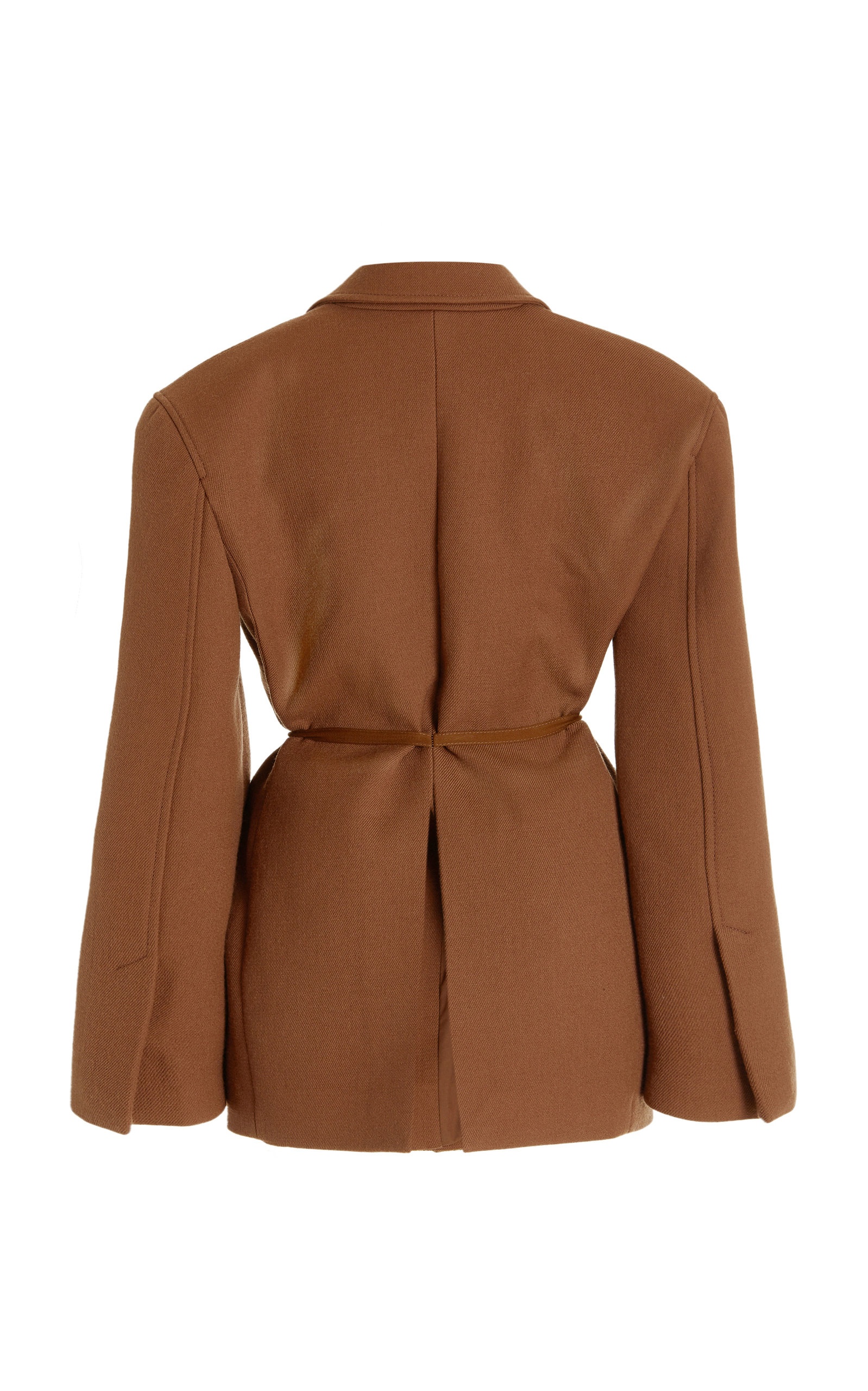 Le Soco Belted Wool Jacket brown - 5