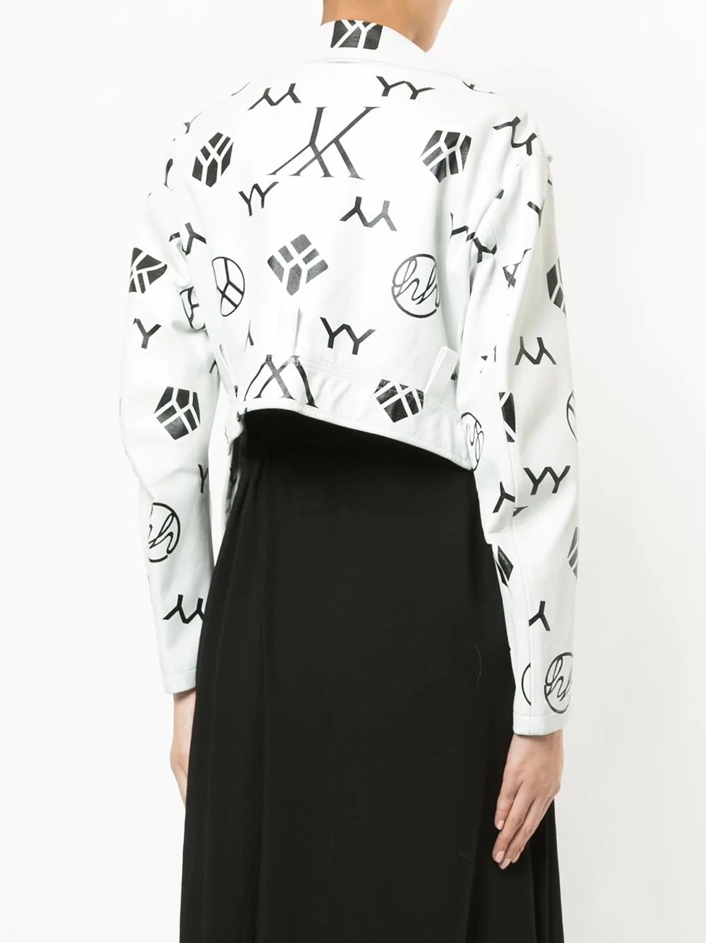 monogram asymmetric jacket - 4