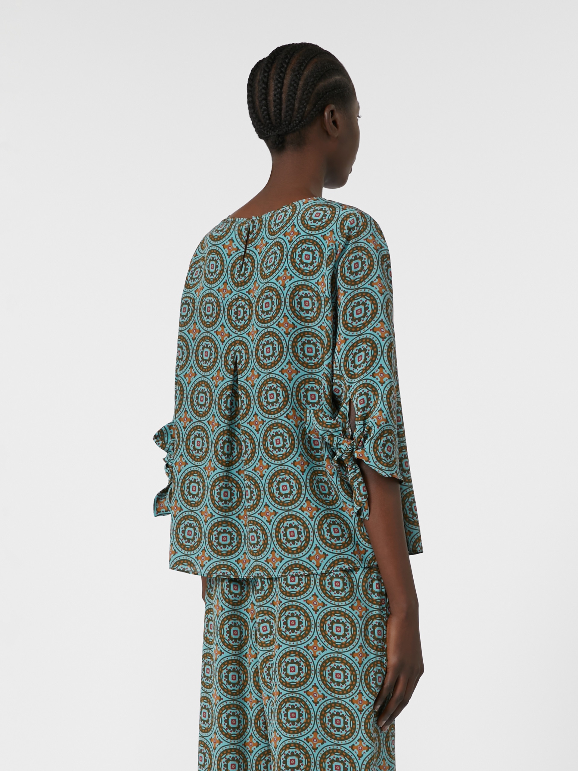 ADONE Crepe de chine crew-neck blouse - 4