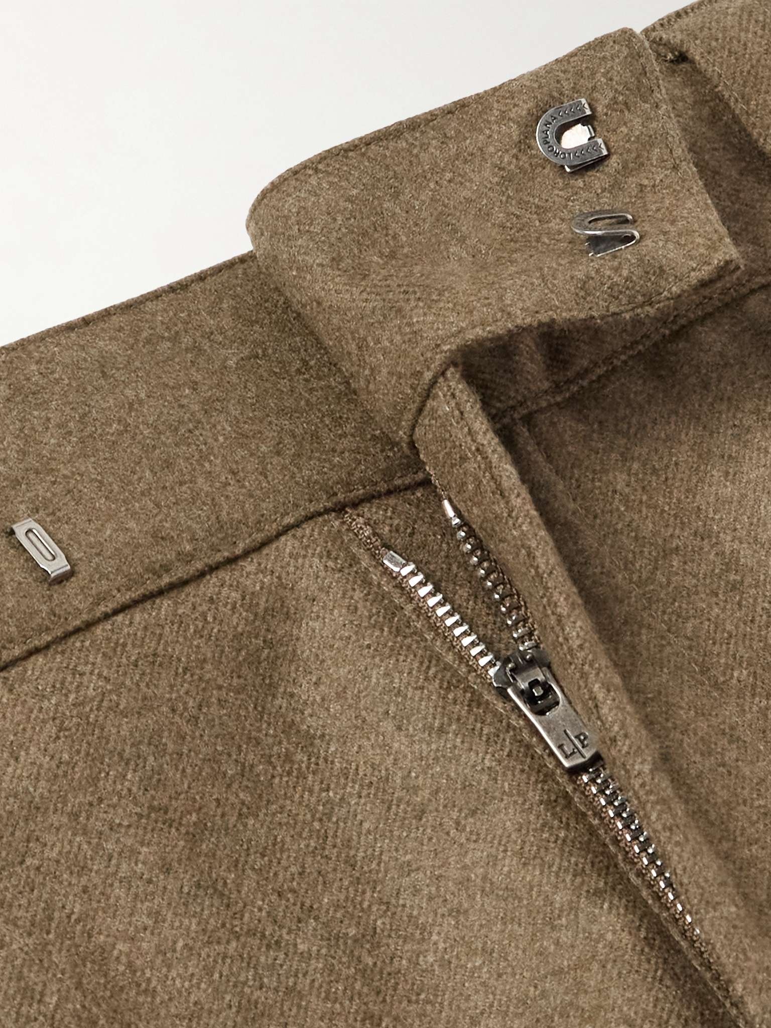 Reinga Straight-Leg Pleated Wool and Cashmere-Blend Flannel Trousers - 3