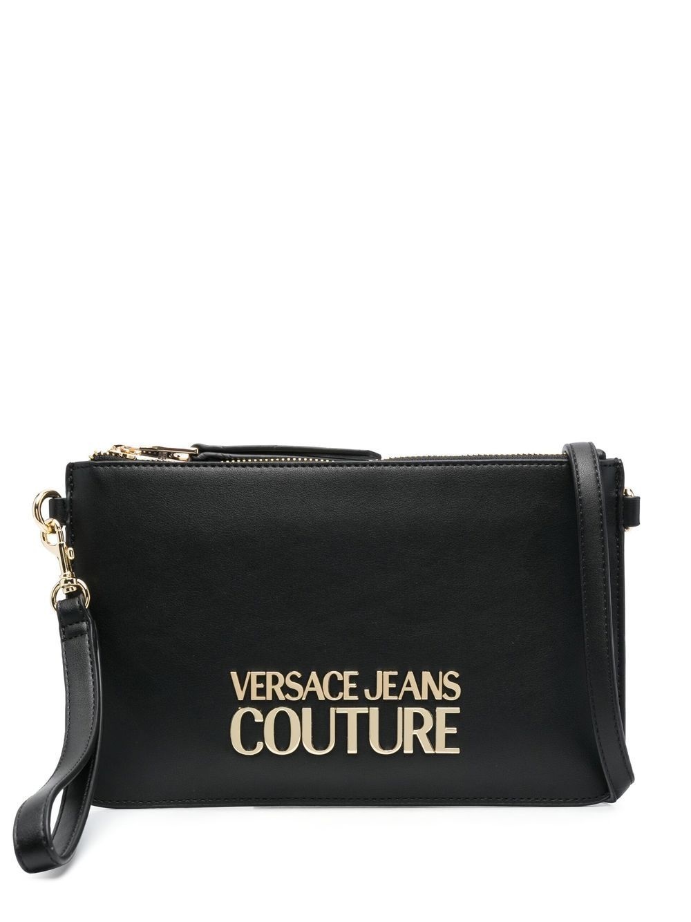 logo-plaque clutch bag - 1