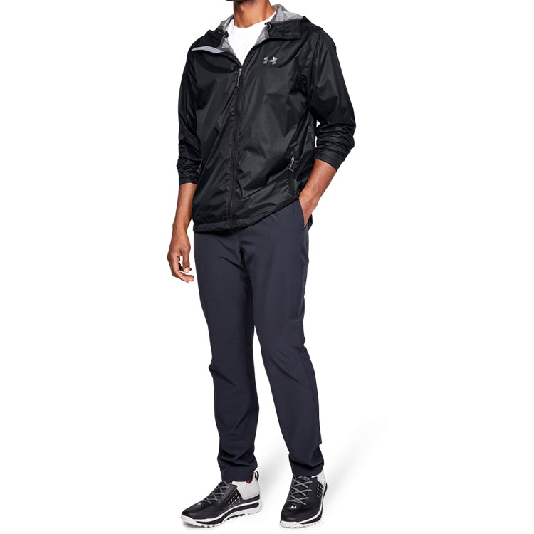 Men's Under Armour Forefront Rain Training Sports Jacket Black 1321439-001 - 5