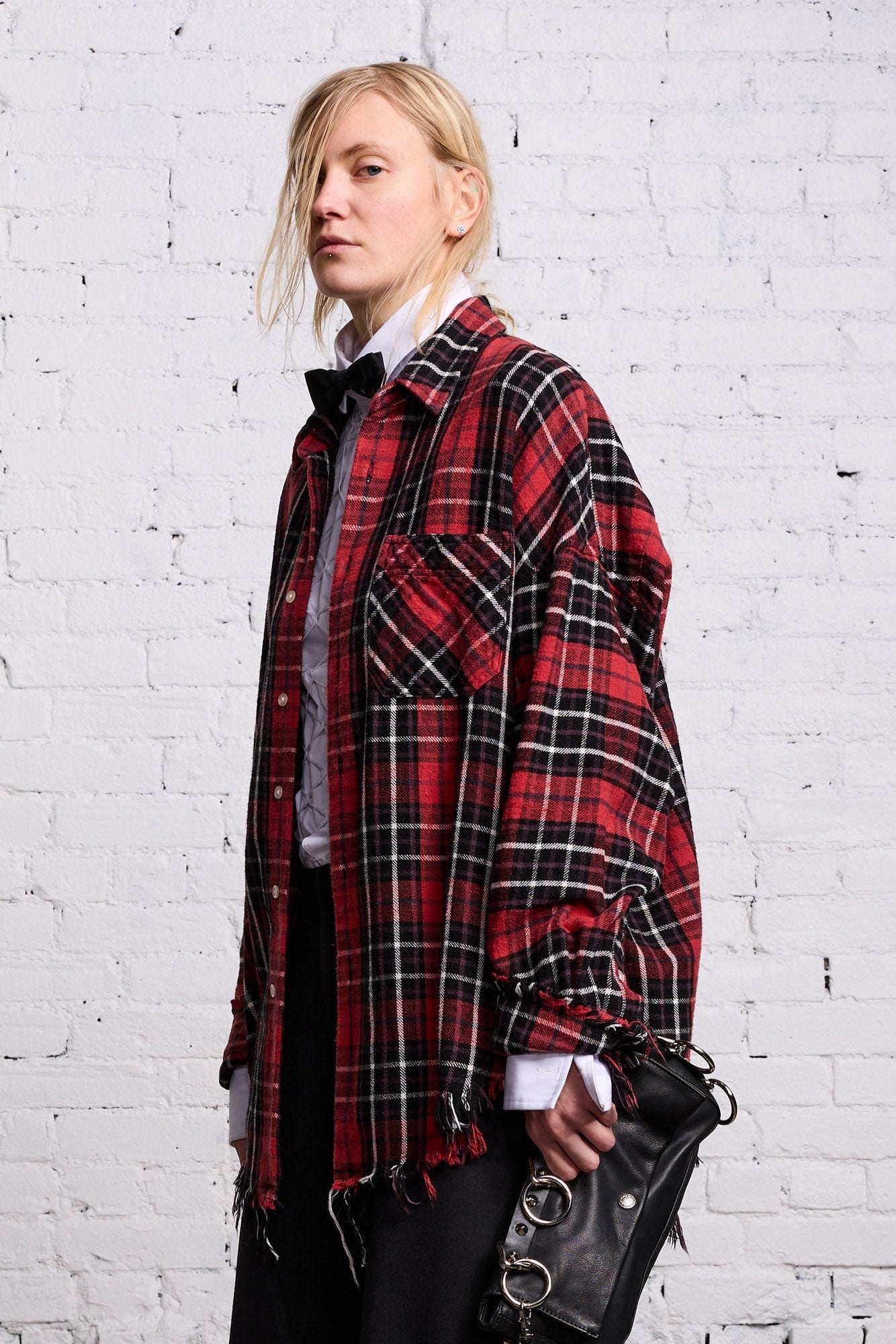 RELAXED WORKSHIRT - RED AND BLACK - 2